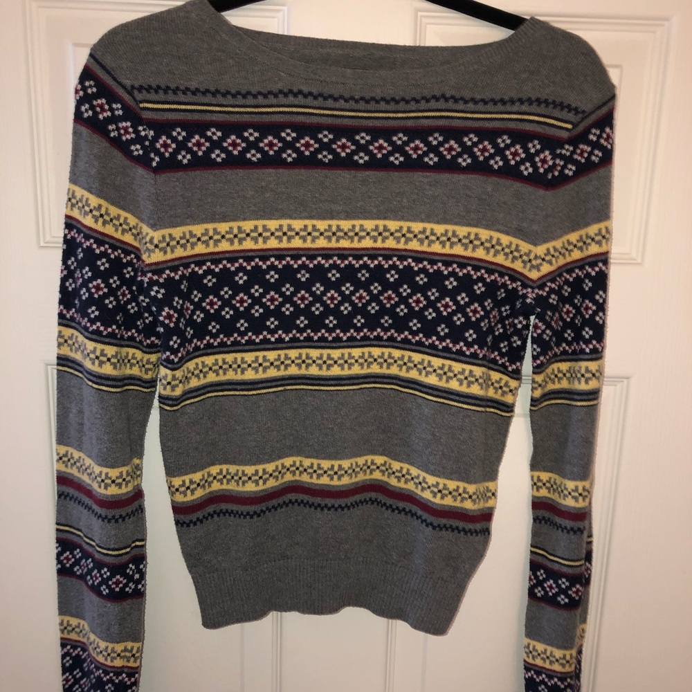 Grey Patterned Sweater